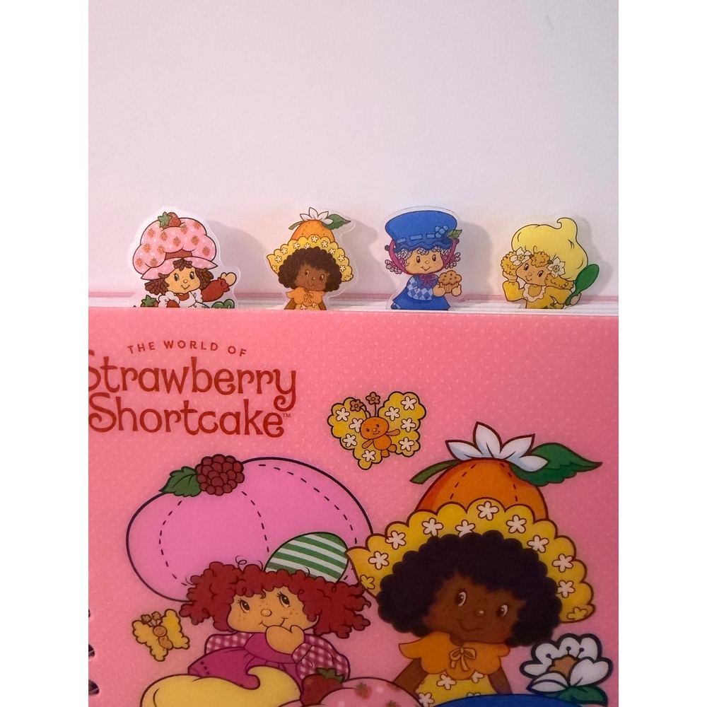 Strawberry Shortcake Spiral Journal 96 Sheets 4 Gel Pens Character Tabs Pink - Picture 3 of 8
